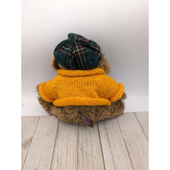 Vintage Augie Brass Button Dog Pickford Bear Dog Of Friendship Stuffed Animal 8" - Picture 2 of 5